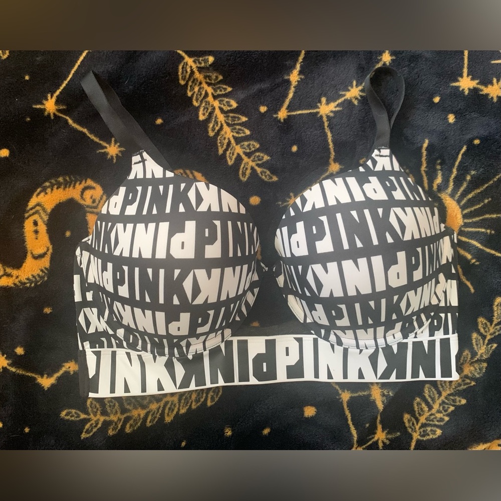PINK Victoria's Secret Black and White Bra